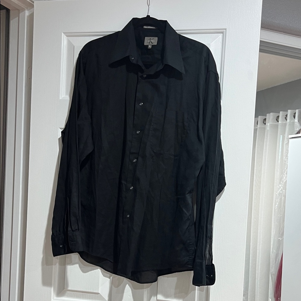 Calvin Klein Collection Black Casual Button Down Shirt